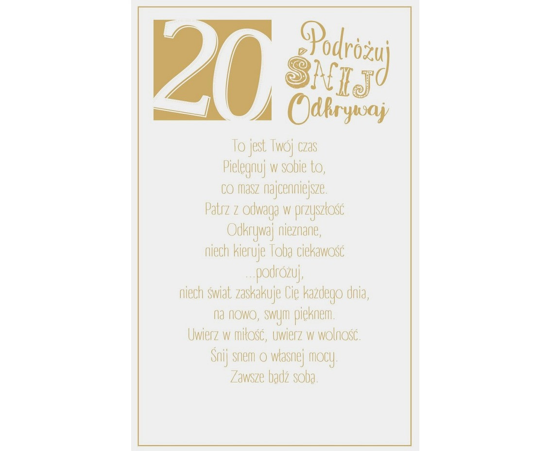 Birthday Card 20th Birthday, Couple, 13x20,5 cm